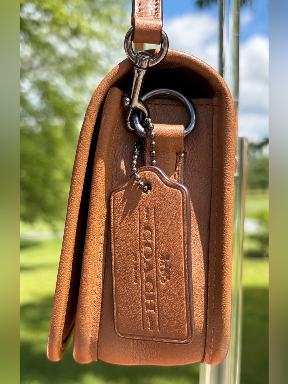 Coach LE 75th Anniversary Penny Pocket Purse Saddle Brown Leather F57461 EUC - Picture 14 of 17